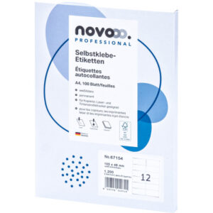 NOVOOO    Etiketten             105x48mm 67154     weiss               1200 Stück