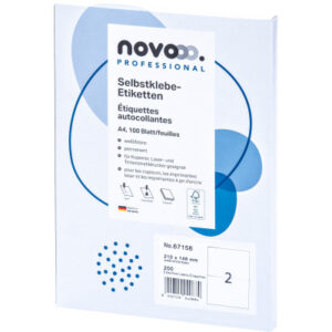 NOVOOO    Etiketten            210x148mm 67158     weiss                200 Stück