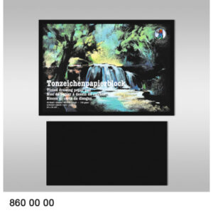 URSUS     Tonzeichenpapier-Block 24x34cm 8600000   schwarz         130g, 30 Blatt