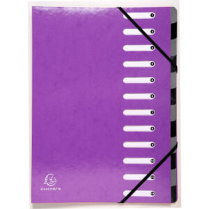 EXACOMPTA Fächermappe Iderama 53926E    drehbar, violett, 12-teilig