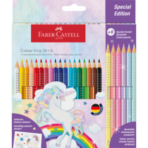FABER CA. Farbstifte Colour Grip 201543    Einhorn                 18 + 6