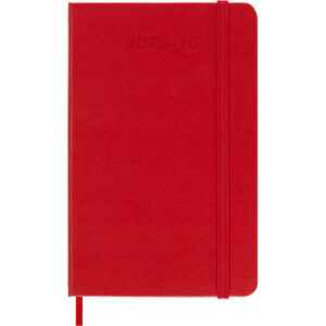 MOLESKINE Wochen-Notizkalender     25/26 999275457 18M liniert HC rot      9x14cm