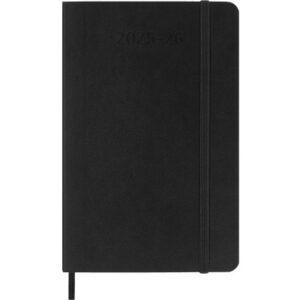 MOLESKINE Wochen-Notizkalender     25/26 999275471 18M liniert SC schwarz  9x14cm