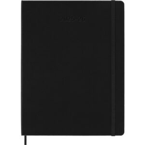 MOLESKINE Wochen-Notizkalender     25/26 999275488 18M liniert HC schwarz 19x25cm
