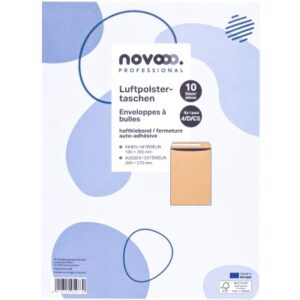 NOVOOO    Luftpolstertasche Recycled E-1712124 braun, 180x265mm      10 Stück