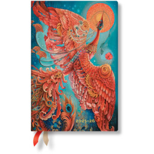 PAPERBLAN Agenda Feuervogel Mini   25/26 DD0528-6  1W/2S 18M DE HOR HC   9.5x14cm
