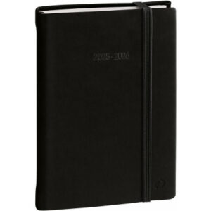 QUO-VADIS Eurotextagenda Silk      25/26 1281595Q  1T/1S 12M schwarz ML   12x17cm