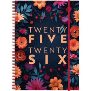 SIMPLEX   Schüleragenda Touch      25/26 500235.26 1W/2S 17M Flowers ML 14.8x21cm