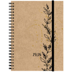 SIMPLEX   Schüleragenda Kraftpap.  25/26 500414.26 1W/2S 17M Tendril ML 12x16.5cm