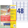 AVERY ZW. Universal-Etiketten  457x212mm L4736REV  weiss              50+15 Blatt – Bild 2