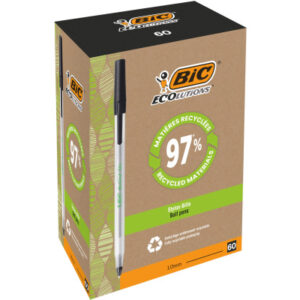BIC       Kugelschreiber Ecolutions    M 8932393   schwarz, Round Stic
