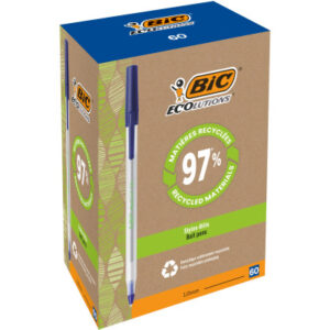 BIC       Kugelschreiber Ecolutions    M 8932403   blau, Round Stic