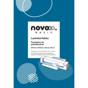 NOVOOO    Laminierfolie               A5 47010000  glanz, 80my           25 Stück