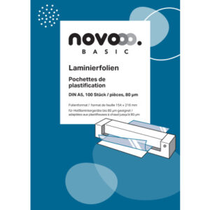 NOVOOO    Laminierfolie               A5 47020000  glanz, 80my          100 Stück