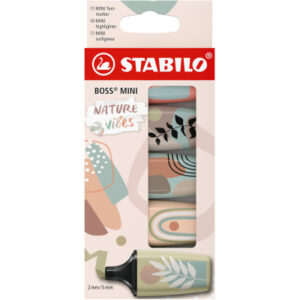 STABILO   Boss mini Leuchtmarker   2-5mm 07/05-31- Naturevibes, Etui      5 Stück
