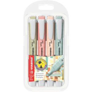 STABILO   Swing Cool Leuchtmarker  1-4mm 275/4-09  Nature, Etui           4 Stück