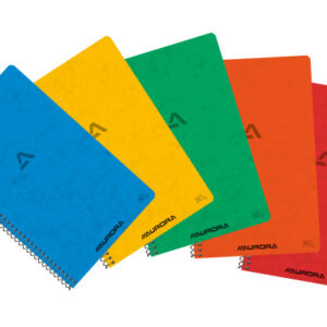 AURORA    Spiralheft         12,5x19,5cm 1960KQ5   assortiert, kariert 5mm 120 S.