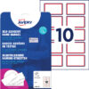 AVERY ZW. Namens-Etiketten L4786-20  weiss/rot 80x50mm    200 Stück