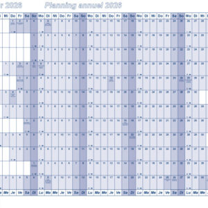 BEREC     Papierjahresplaner        2026 B 5602/26 1J/1S blau                  A2