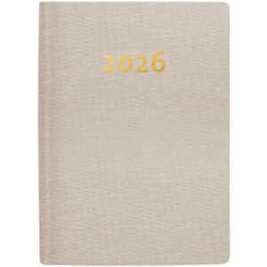 BIELLA    Taschenagenda Memento     2026 825401100 1W/2S beige ML     10.1x14.2cm