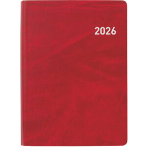 BIELLA    Taschenagenda Memento     2026 825401450 1W/2S rot ML       10.1x14.2cm