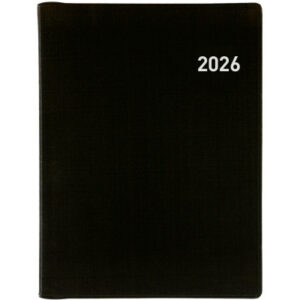 BIELLA    Taschenagenda Rex Wire-O  2026 825773020 1W/2S schwarz ML   10.1x14.2cm