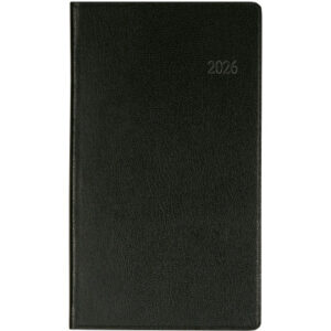 BIELLA    Taschenagenda Budget      2026 830360020 1W/2S schwarz ML    8.7x15.3cm