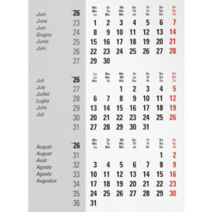 BIELLA    Pultkalender DesktopFrame 2026 883511000 3M/1S Ersatzrolle ML   18x11cm