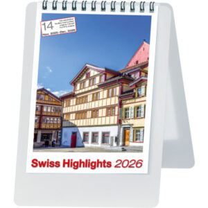BIELLA    Pultkalender Imago Swiss  2026 887161000 1M/1S Highlight ML 10.5x14.8cm
