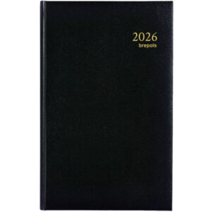 BREPOLS   Agenda Saturnus Basic     2026 26.3.0007 1T/1S schwarz      13.5x20.8cm