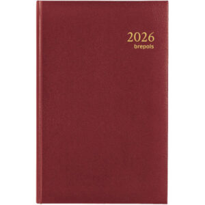 BREPOLS   Agenda Saturnus Lima Ku.  2026 26.3.0080 1T/1S weinrot        13.5x21cm