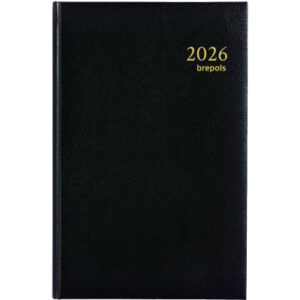 BREPOLS   Agenda Saturnus 231 Lima  2026 26.3.0092 1W/2S schwarz        13.5x21cm