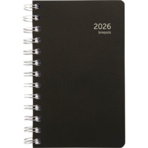 BREPOLS   Agenda Building Polyprop  2026 26.3.0110 1T/1S schwarz        10.5x17cm