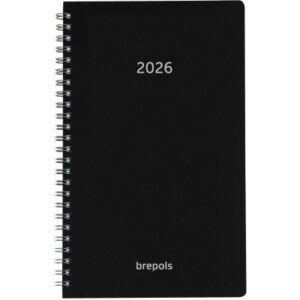 BREPOLS   Agenda Breform Polypro    2026 26.3.0116 1T/1S schwarz        10.5x17cm