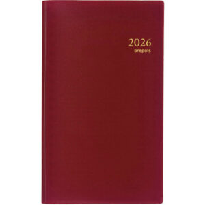 BREPOLS   Agenda Interplan Seta     2026 26.3.1350 1W/2S bordeaux          9x16cm