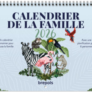 BREPOLS   Kalender Familie          2026 26.3.1329 1W/2S grün             31x22cm