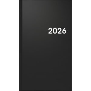 BRUNNEN   Taschenkalender           2026 075661906 1W/2S schwarz ML        9x15cm