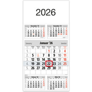 BÜHNER    5-Monatskalender          2026 M5TF-R-BL ML                     30x59cm