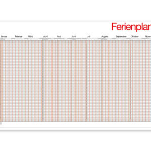 BÜHNER    Ferienplaner DE           2026 UP12-CH-R für 49 Mitarbeiter     99x49cm