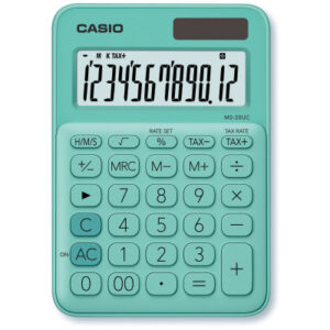 CASIO     Mini Taschenrechner MS20UCGN  12-stellig                grün