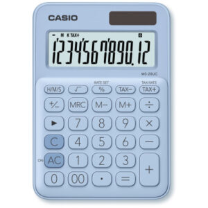 CASIO     Mini Taschenrechner MS20UCLB  12-stellig            hellblau
