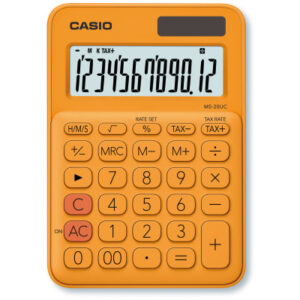 CASIO     Mini Taschenrechner MS20UCRG  12-stellig              orange