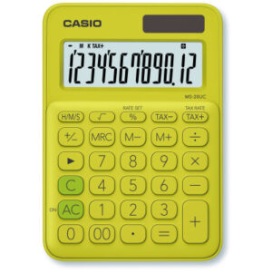 CASIO     Mini Taschenrechner MS20UCYG  12-stellig           gelb/grün