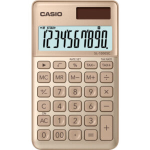 CASIO     Taschenrechner BIC SL1000SCG 10-stellig                gold