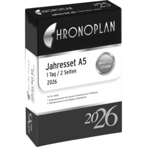CHRONOPLA Jahres-Set Tagesplan      2026 50206Z.26 1T/1S                       A5
