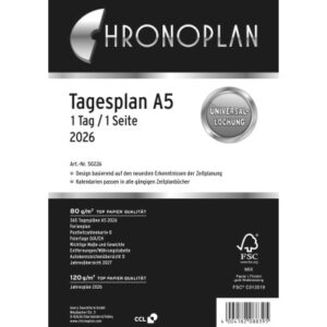 CHRONOPLA Ersatz Tagesplan          2026 50226Z.26 1T/1S                       A5