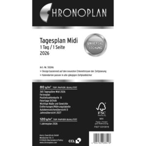 CHRONOPLA Ersatz Tagesplan          2026 50246Z.26 1T/1S                     Midi