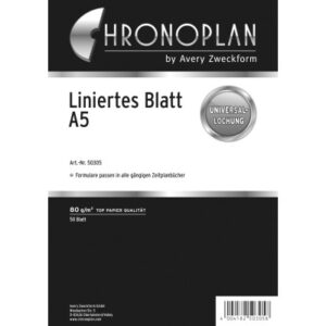 CHRONOPLA Blatt liniert 50305Z.26 50 Blatt                    A5