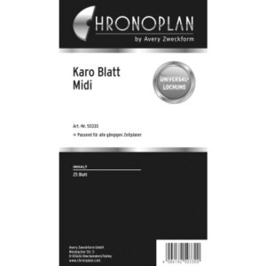 CHRONOPLA Blatt kariert 50330Z.26 25 Blatt                  Midi