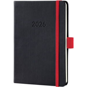CONCEPTUM Wochenkalender            2026 C2609     1W/2S schwarz/rot  15.1x10.8cm